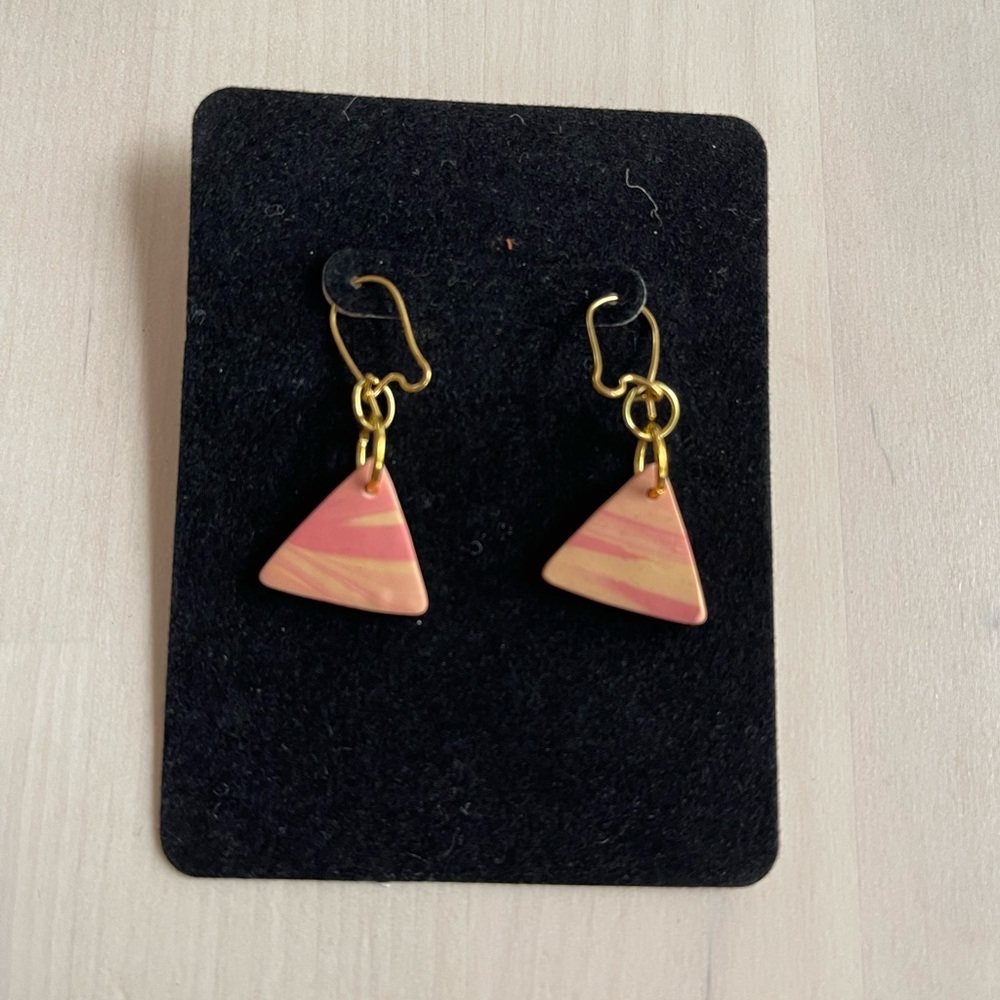 Handmade clay earrings